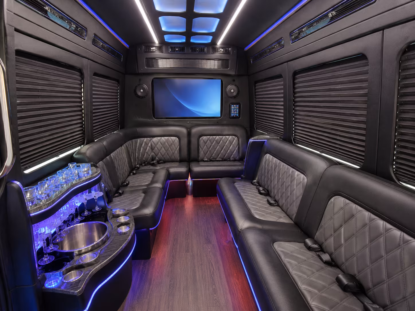 lewisville party bus interior